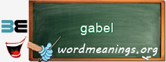 WordMeaning blackboard for gabel